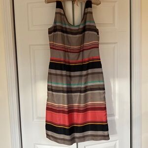 Banana Republic 100% Silk Striped Dress. Size 12